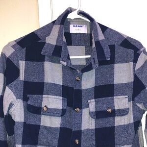 Old Navy Men’s Double Brush Flannel Button down, Size small